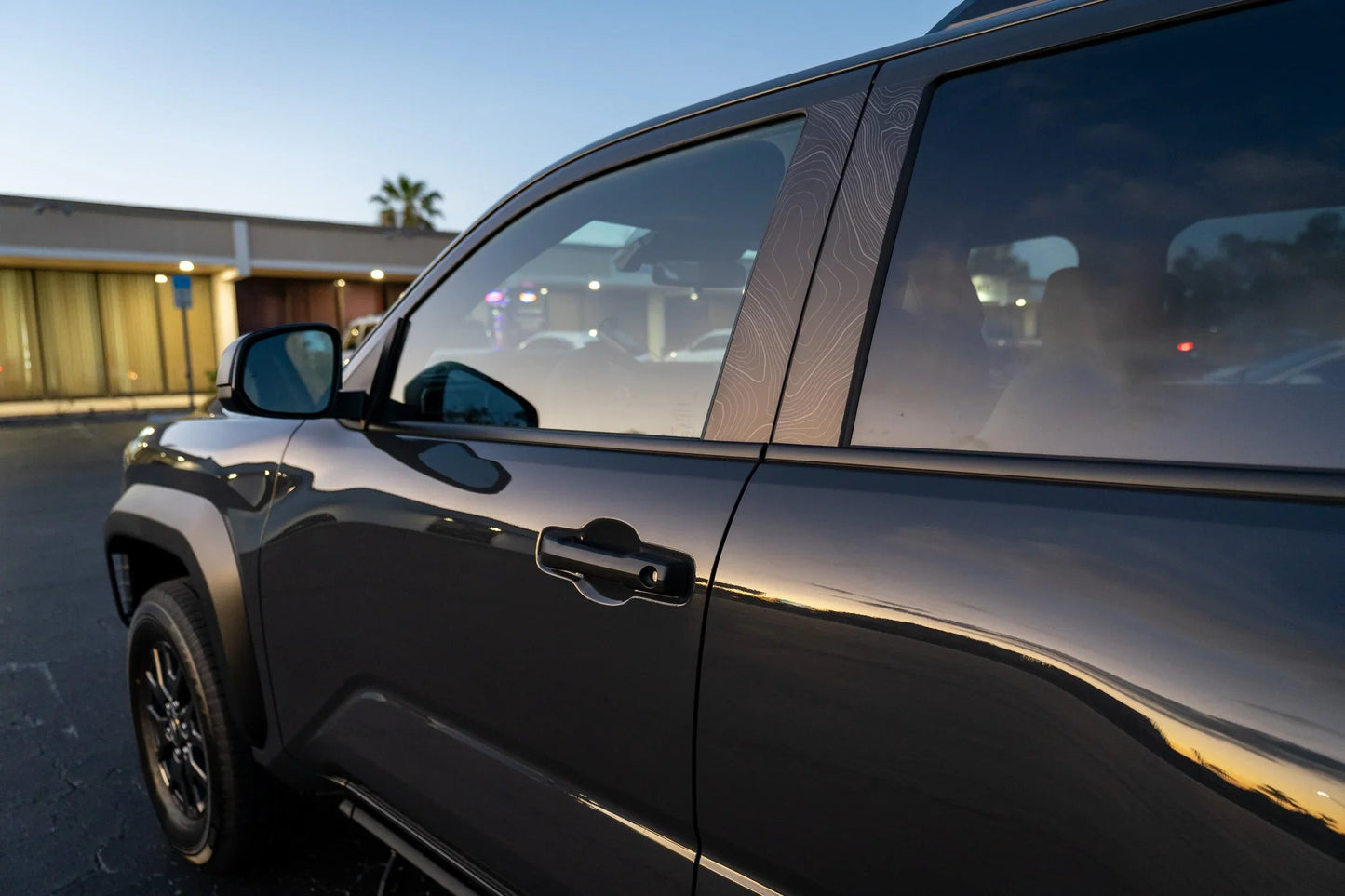 Topographic B Pillar Overlays - 2024+ Tacoma Double Cab / 2025+ 4Runner