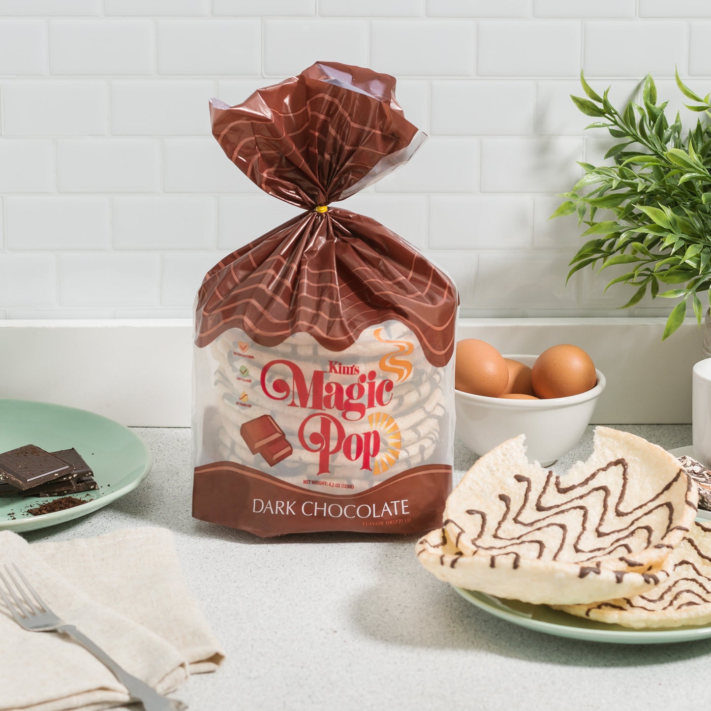 Kim's Magic Pop - Cinnamon Swirl Drizzled Flavor, Salted Caramel Flavor Drizzled & Dark Chocolate Combination [6 pack, 12 pack]