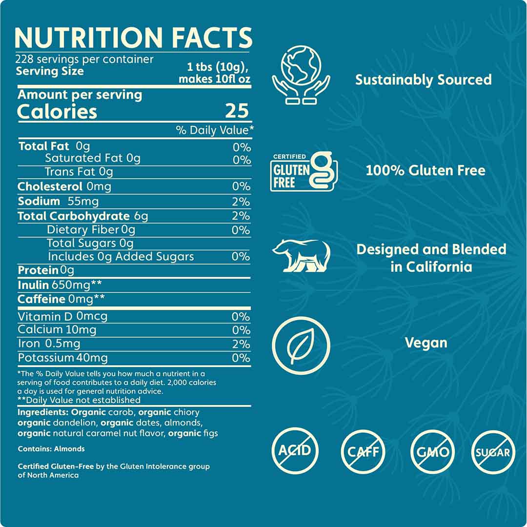 Dandelion Caramel Nut Chicory Herbal Coffee