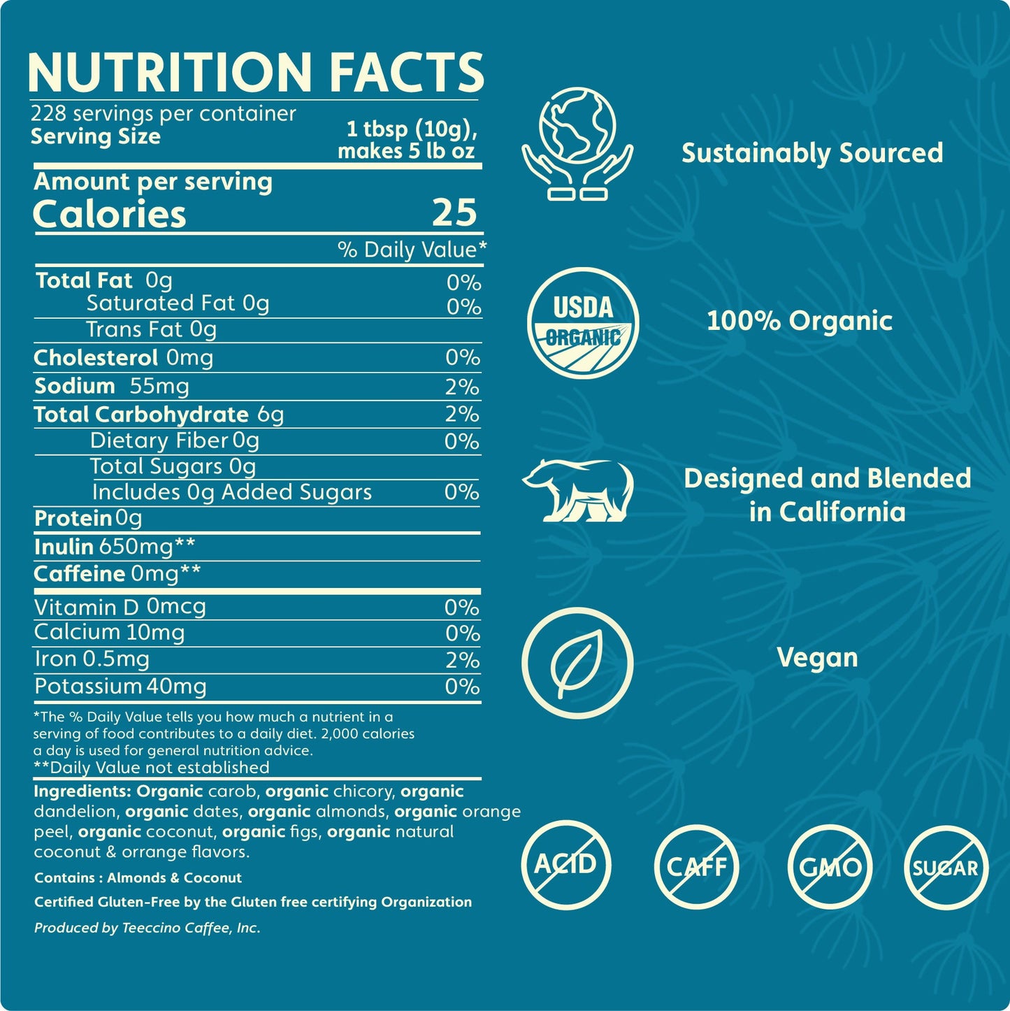 Dandelion Coconut Herbal Coffee