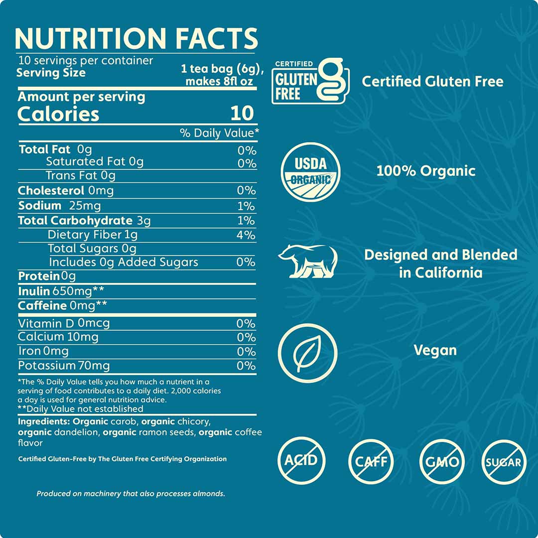 Dandelion Dark Roast Herbal Tea