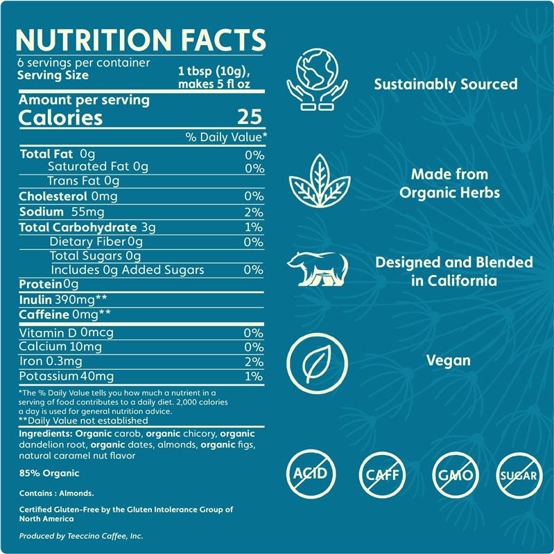 Dandelion Caramel Nut Chicory Herbal Coffee