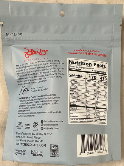 Dark Chocolate Sea Salted Caramels--6 Pouches