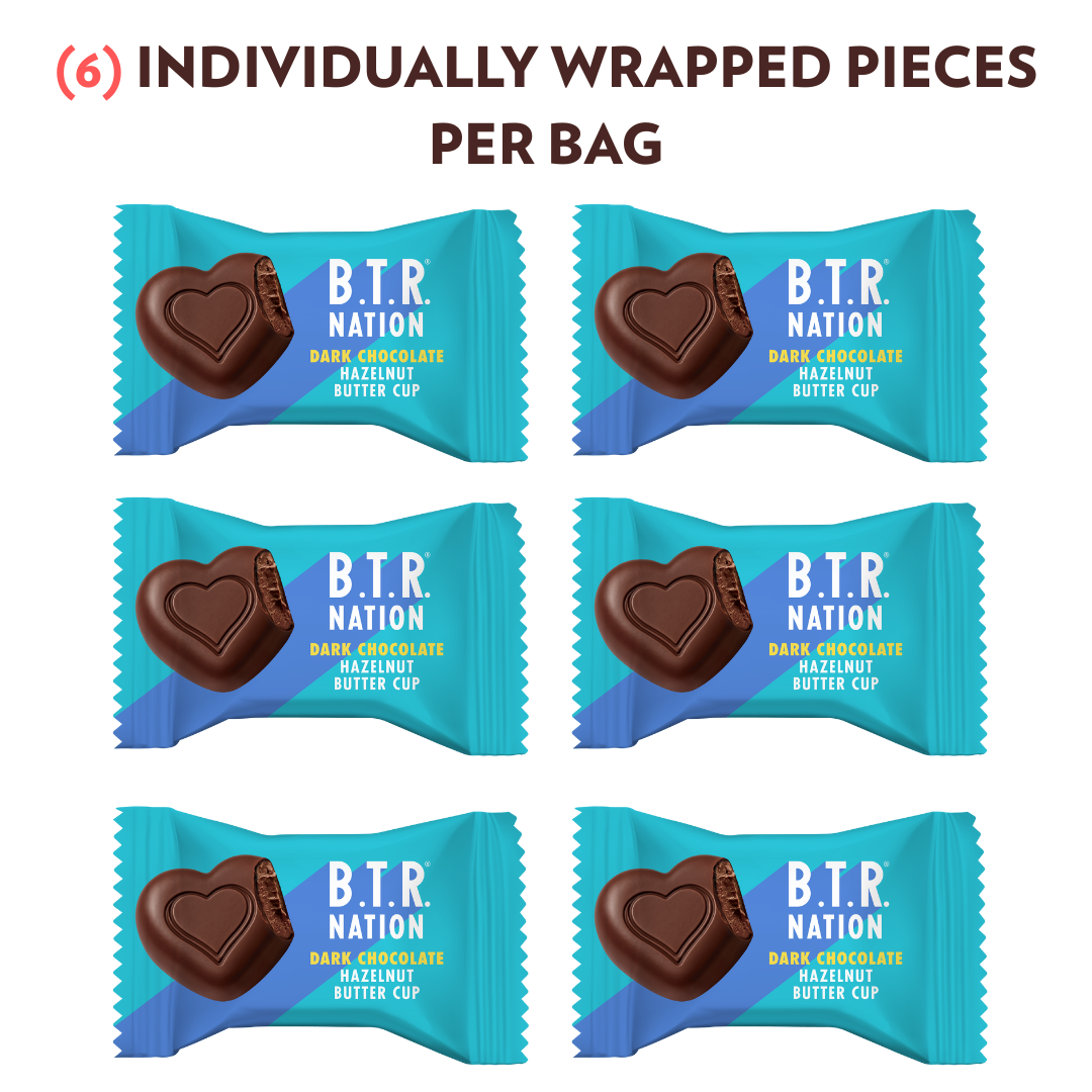 Dark Chocolate Hazelnut Butter Hearts (3 Bags)