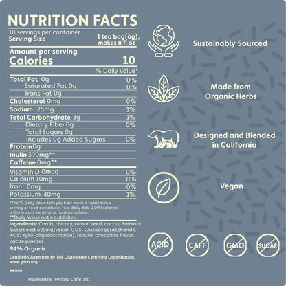 Dark Chocolate Prebiotic SuperBoost Herbal Tea