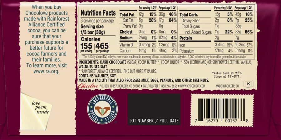 Chocolate Bars, Dark, Chocolove