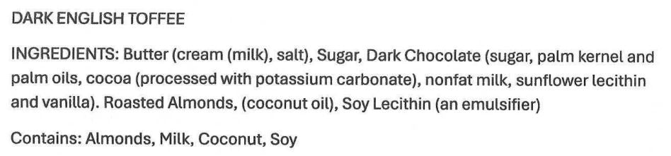 DARK CHOCOLATE ENGLISH TOFFEE