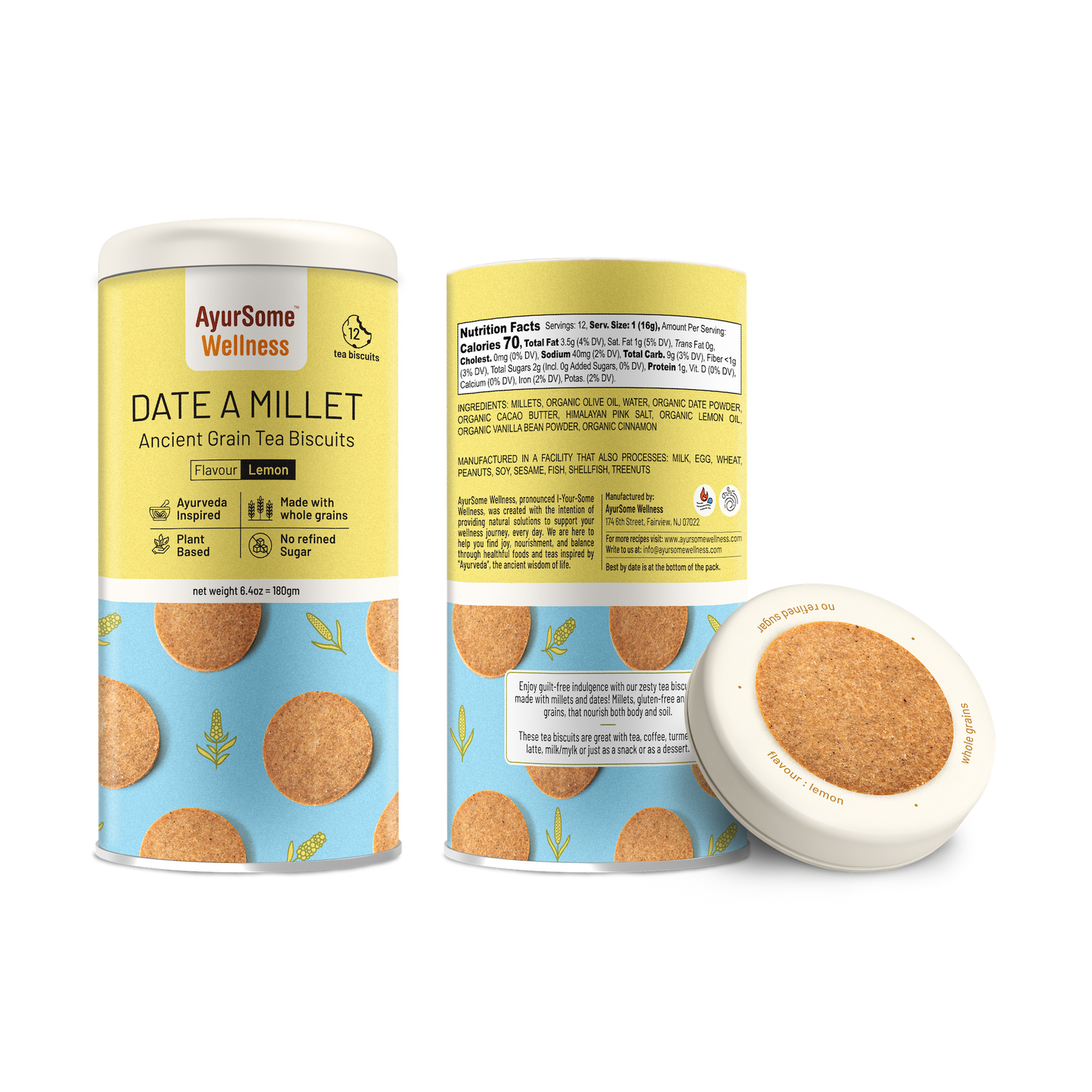 Date-A-Millet | Ancient Grain Tea Biscuits