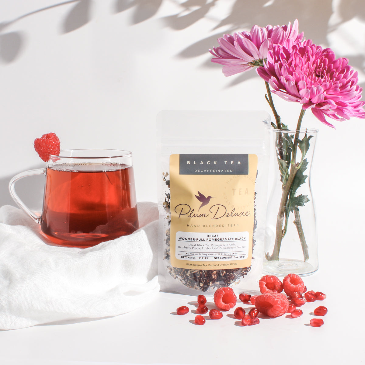 Plum Deluxe Tea Wonder-Full Pomegranate Decaf Black Tea