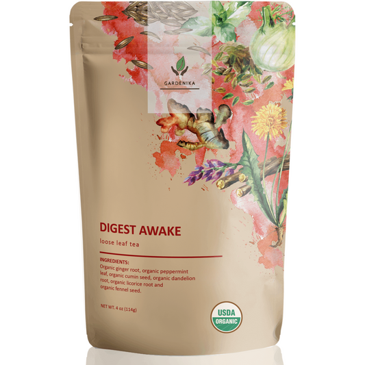 Digest Loose Leaf Tea, USDA Organic, Kosher, Caffeine-Free - 4 oz (114g)