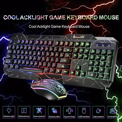 Dragon X RGB Gaming Keyboard and Mouse Set