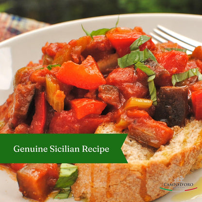 Campo D'Oro, Sicilian Eggplant Caponata, Appetizer, Big Jar, 34.5 oz