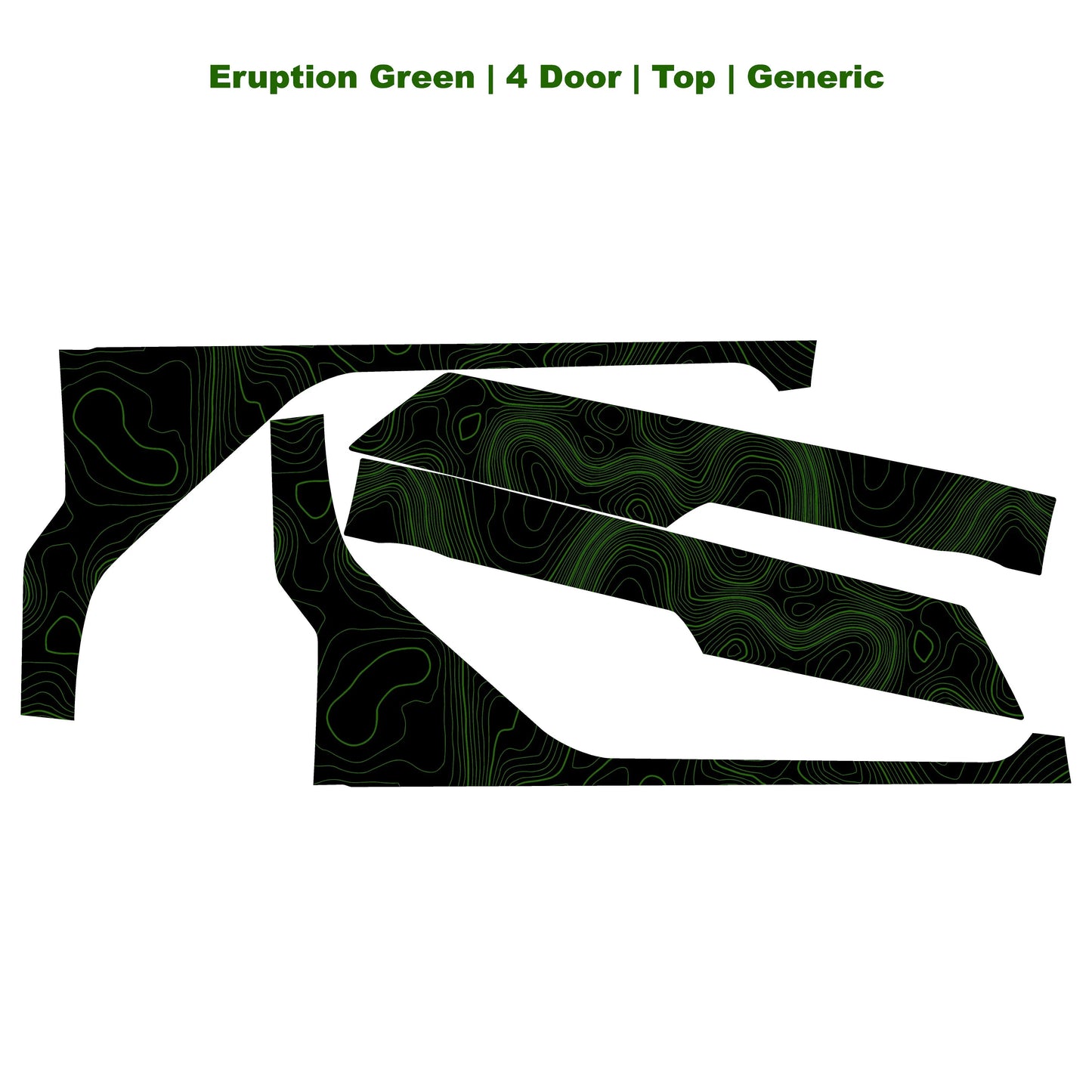 Topographic Upper Door Overlay Kit (Printed Series) - 2021+ Bronco 4 Door