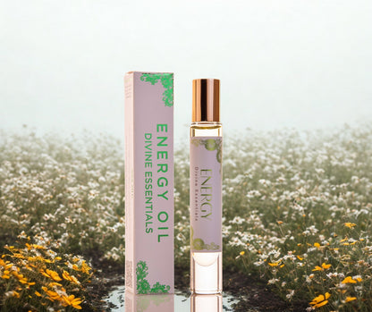 Divine Essentials Energy Oil – Natural Roll-On for Focus & Mood Boost