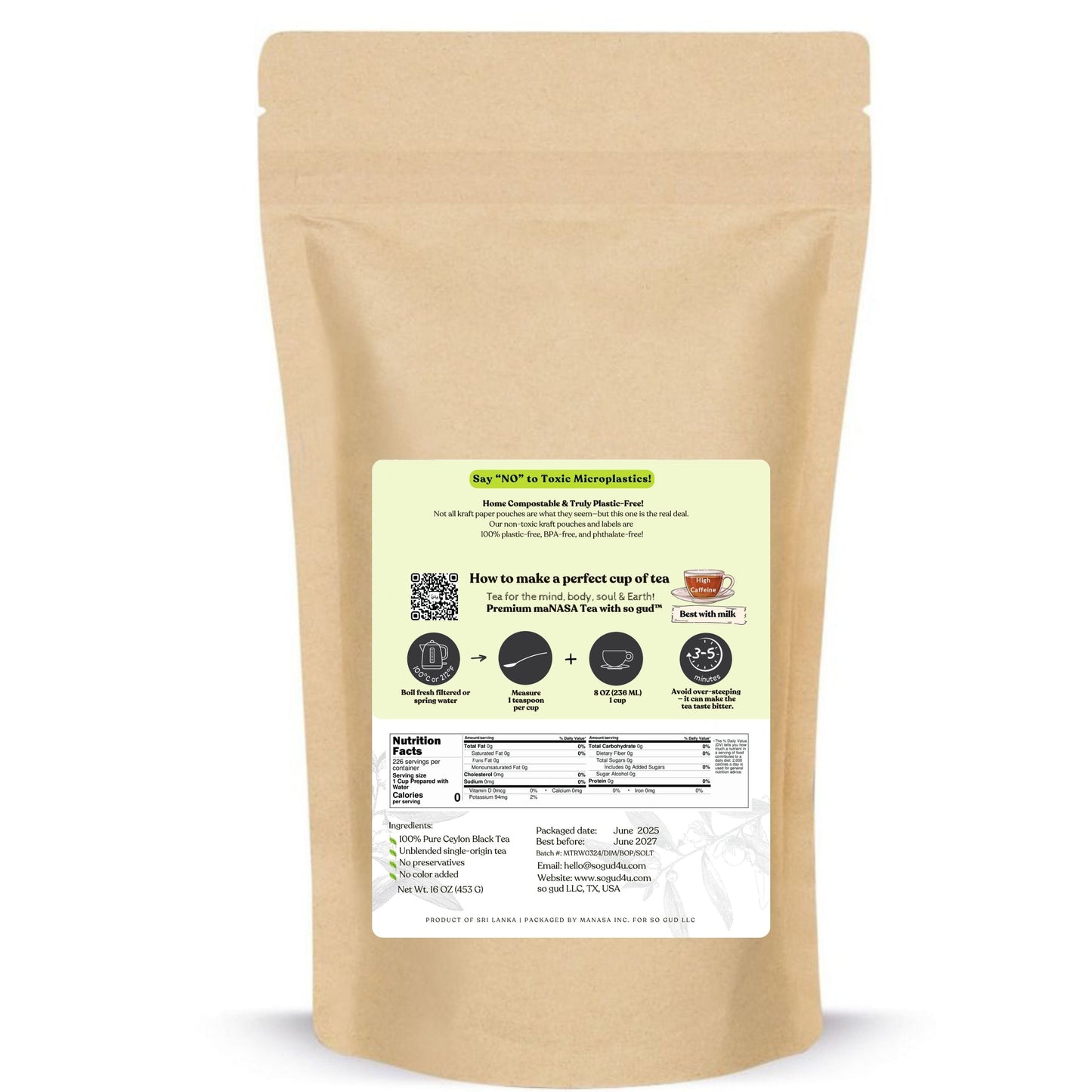 English Breakfast Dimbula BOP | Norwood Heights Gold | Ceylon Loose Leaf Strong Black Tea