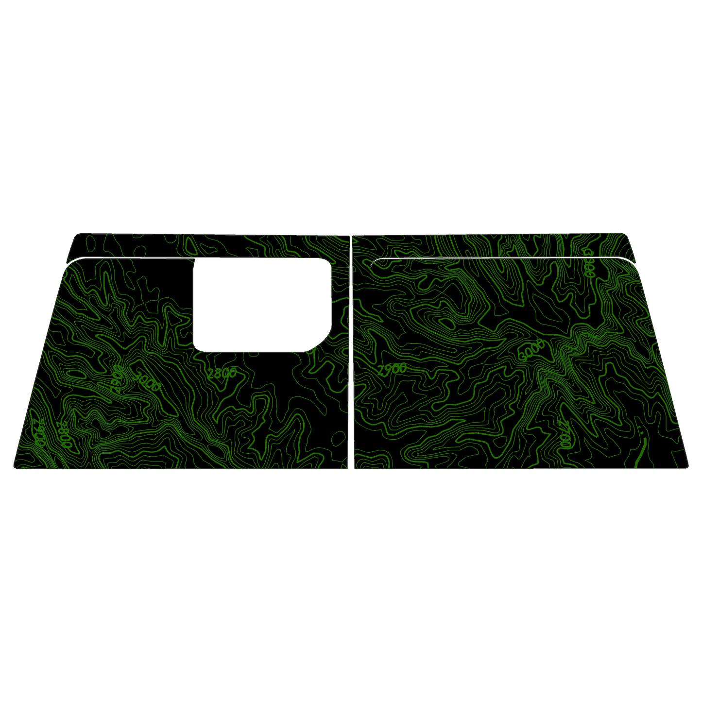 Topo Cargo Area Overlay Kit Part 1 (Printed Series) - 2021+ Bronco 4 Door