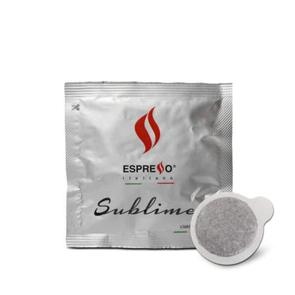 Espresso brand, Coffee, Ground, Compostable, ESE Compatible, Capsules, Pods, Machines SUBLIME E.S.E. Pods, 100 COUNT