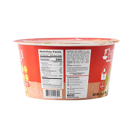 Pho’nomenal Bowl Instant Beef Pho (Case of 6 Bowls)