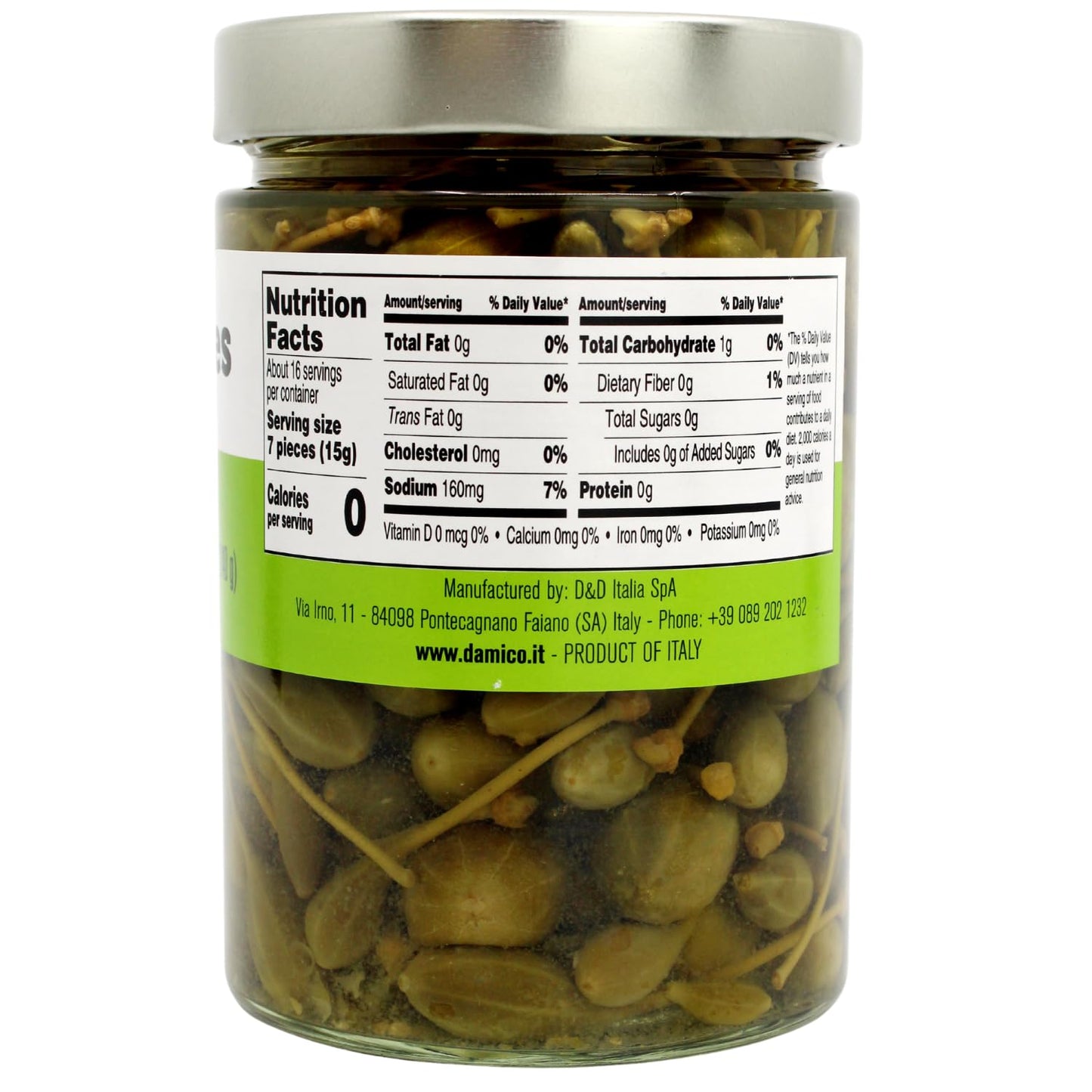 Fratelli D'Amico, Caperberries in vinegar 19oz (540g)