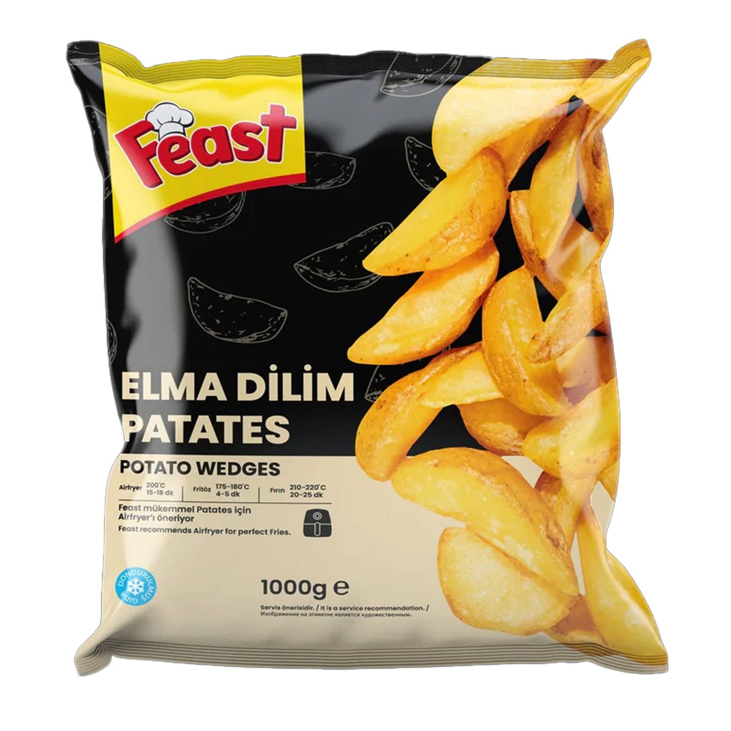 Feast Potato Wedge, Elma Dilim Patates, 1000gr