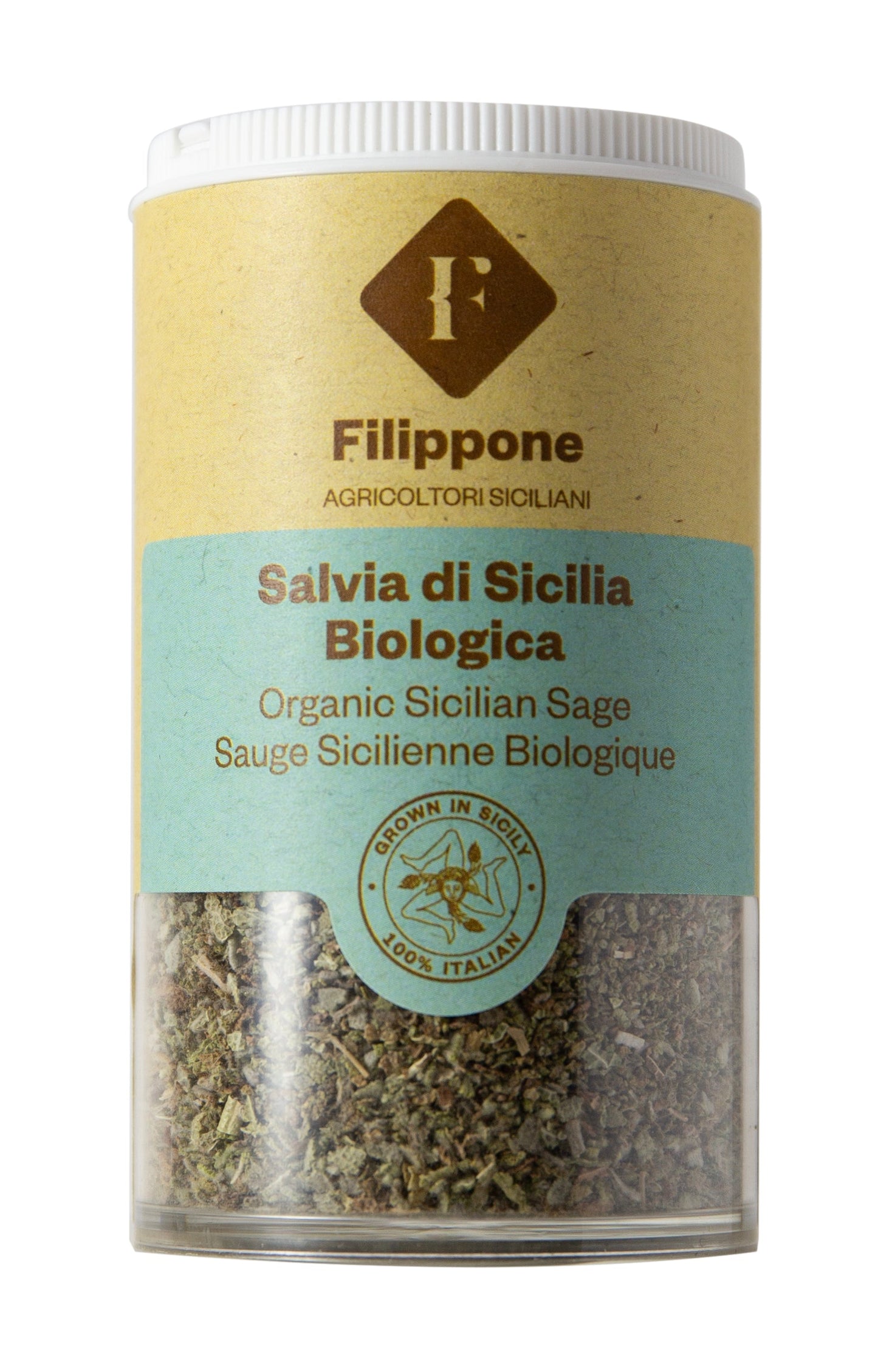 Filippone, Organic Crushed Sage Seasoning, Italian Dried Rubbed Sage, 0.52oz (15g)