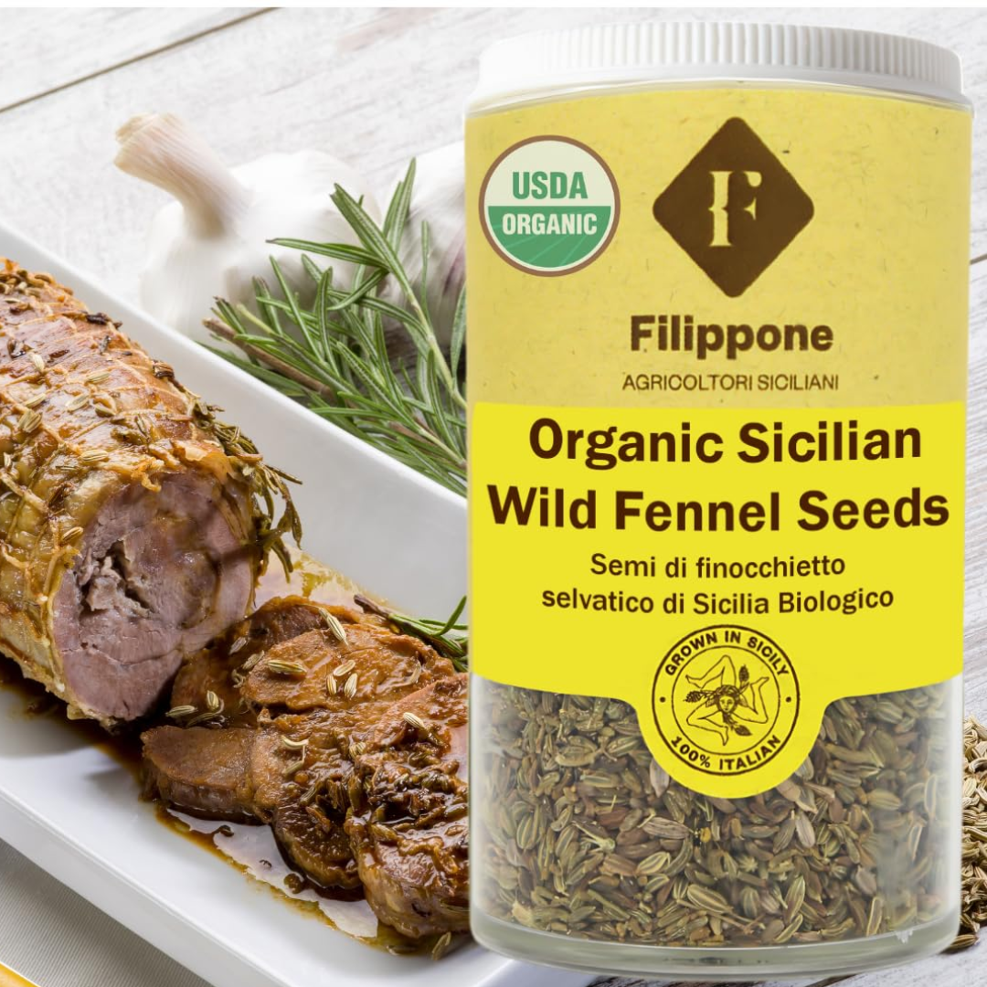 Filippone, Organic Sicilian Fennel Seed, Italian Wild Fennel Seeds, 1.06oz