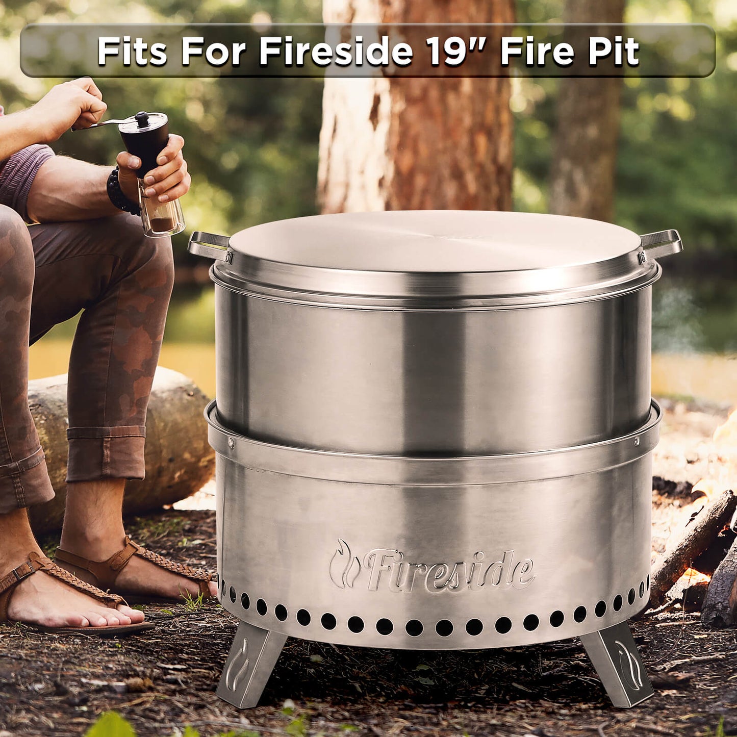 Fireside Pluto R19 Stainless Steel Fire Pit Lid