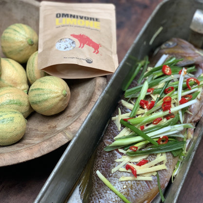 Omnivore Limone Salt 6 oz. Bag - 6 Bags x 6 oz case