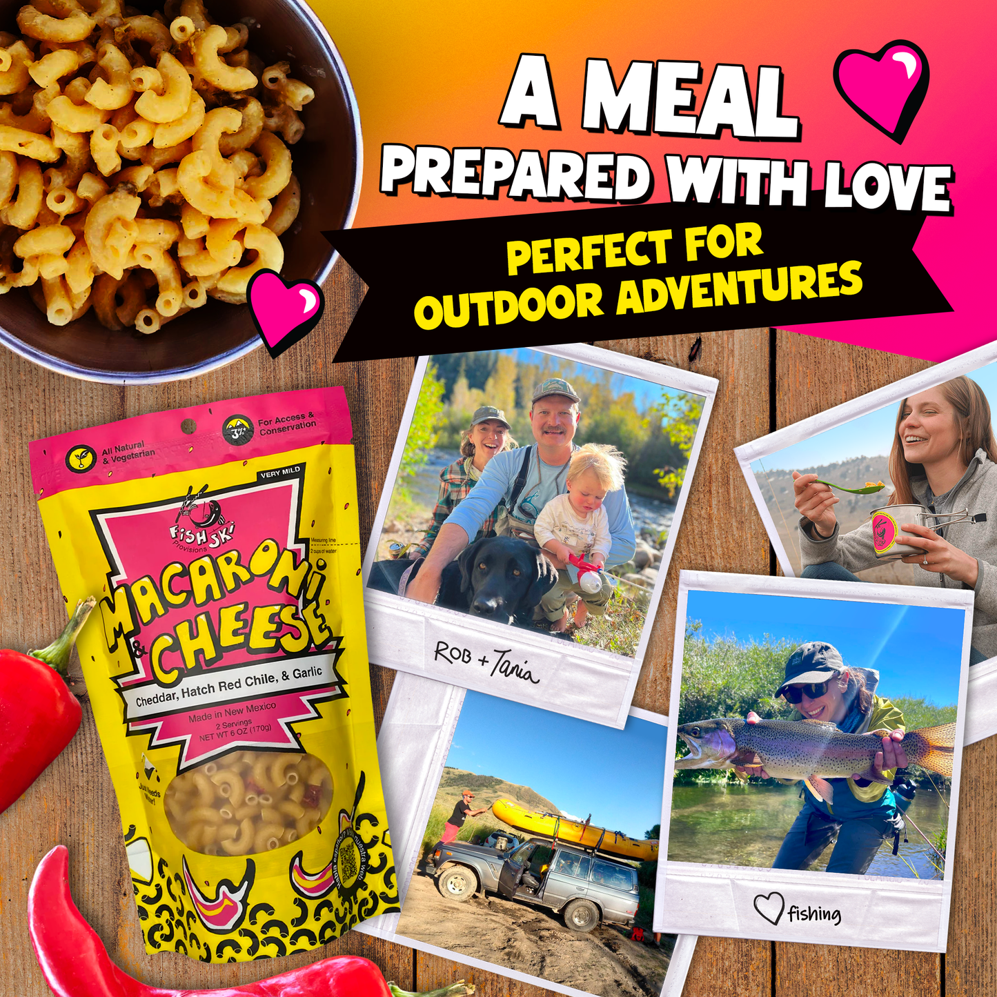 Hatch Red Chile, Garlic, Cheddar Mac and Cheese