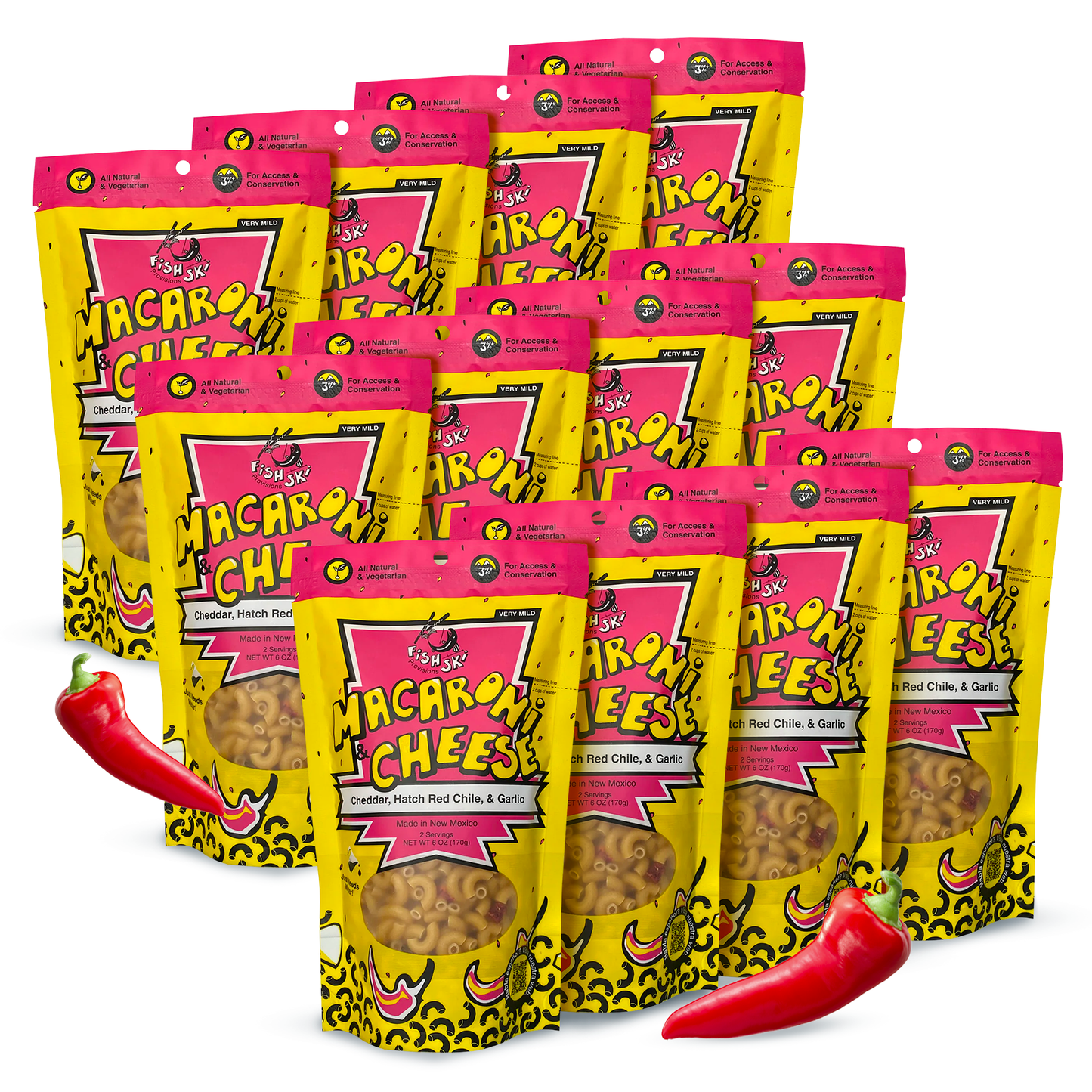 Hatch Red Chile, Garlic, Cheddar Mac and Cheese