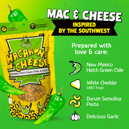 Hatch Green Chile, Garlic, Cheddar Mac and Cheese