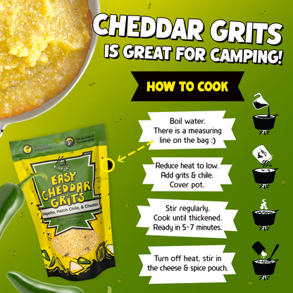 Jalapeño, Hatch Green Chile, Cheddar Grits