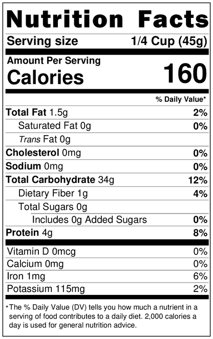 Forbidden Rice, Black, Organic (Black Pearl Rice)