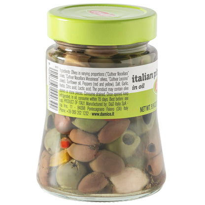 Early Black Friday! Fratelli D'Amico, Italian Olives Mix Pitted with garlic and red and yellow peppers, 9.9 oz  (280g)