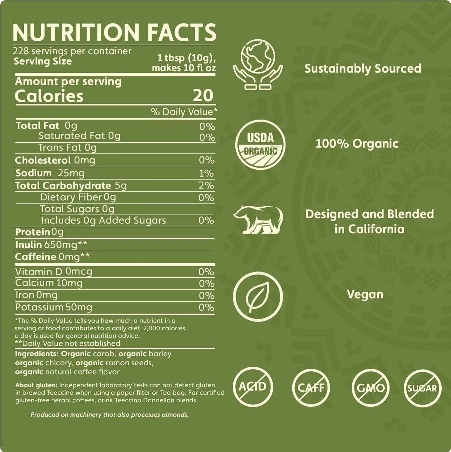 French Roast Chicory Herbal Coffee