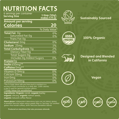 French Roast Chicory Herbal Coffee