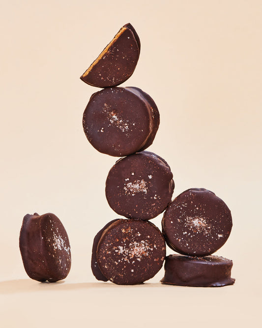 French Squirrel Berets: Almond Butter Chocolate Protein Bites Pack - 12 Packs x 1 Piece case