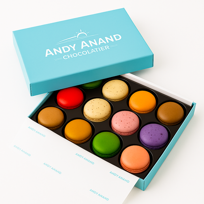 Andy Anand French Macarons 24 Pcs Made Fresh Daily, Delectable Gift Box, Elevate Your Macarons: Unique Flavors and Fillings to Try, Amazing-Delicious-Decadent
