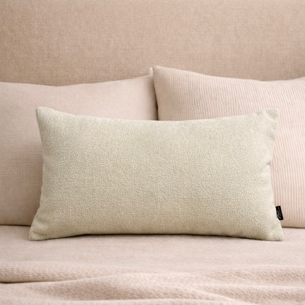 Cream Sherpa Lumbar Pillow Cover