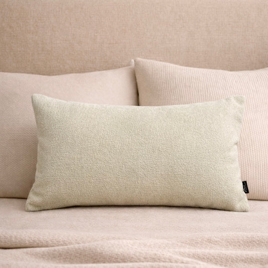 Cream Sherpa Lumbar Pillow Cover