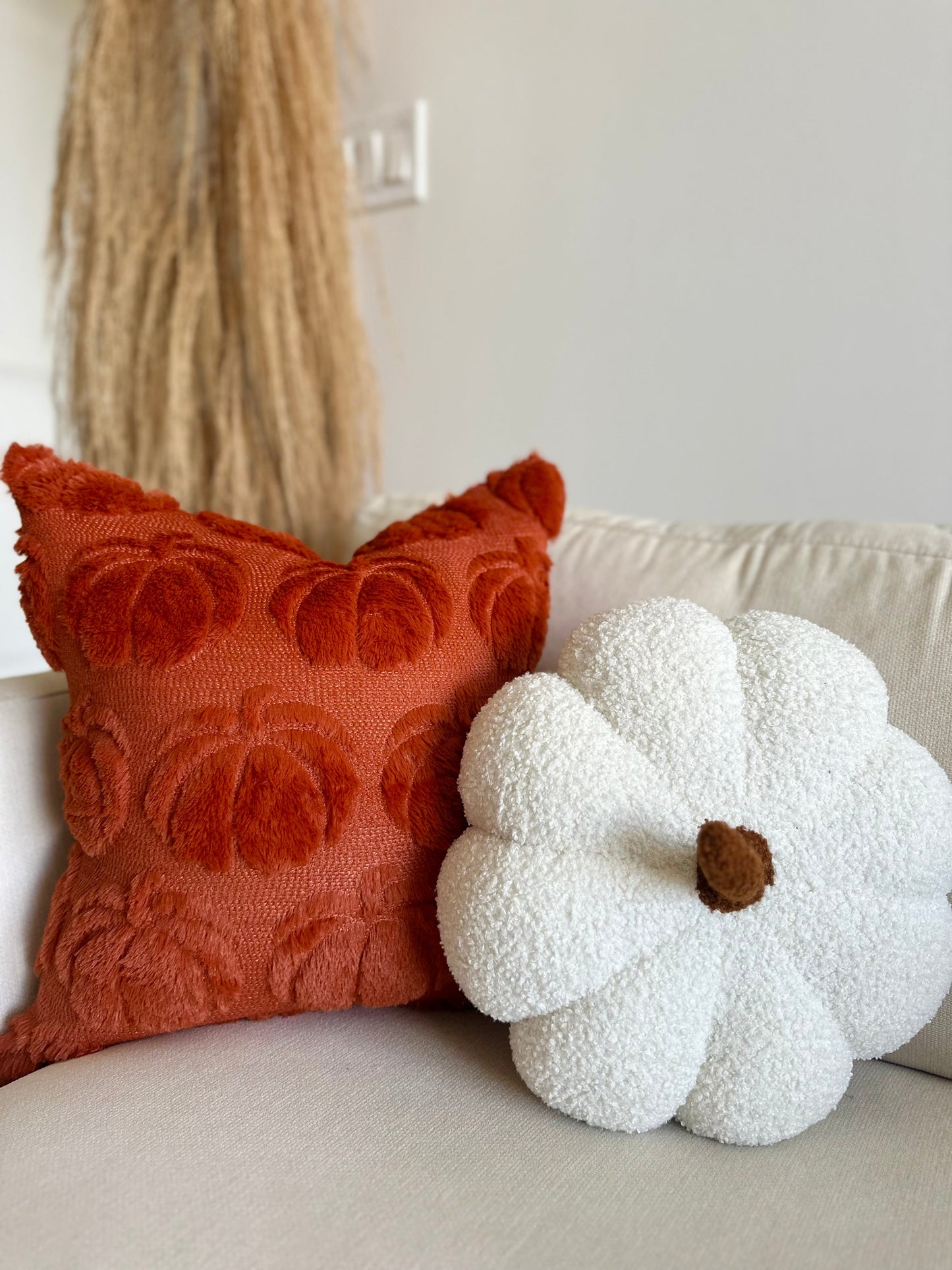 Dark Rust Pumpkin Pillow Cover