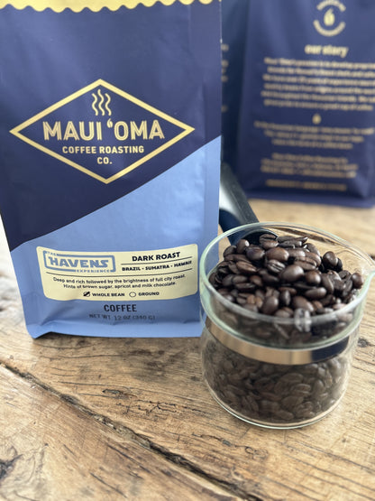 Dark Roast 12 oz. Maui ‘Oma Coffee, The Havens Experience