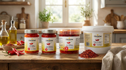 L'Oro Del Sud, Sliced Calabrian Chili Peppers, 9.8 oz  (280 g)