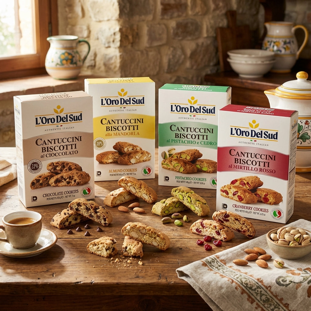 L'Oro Del Sud, Cantuccini Biscotti with Almonds, 6.35 oz