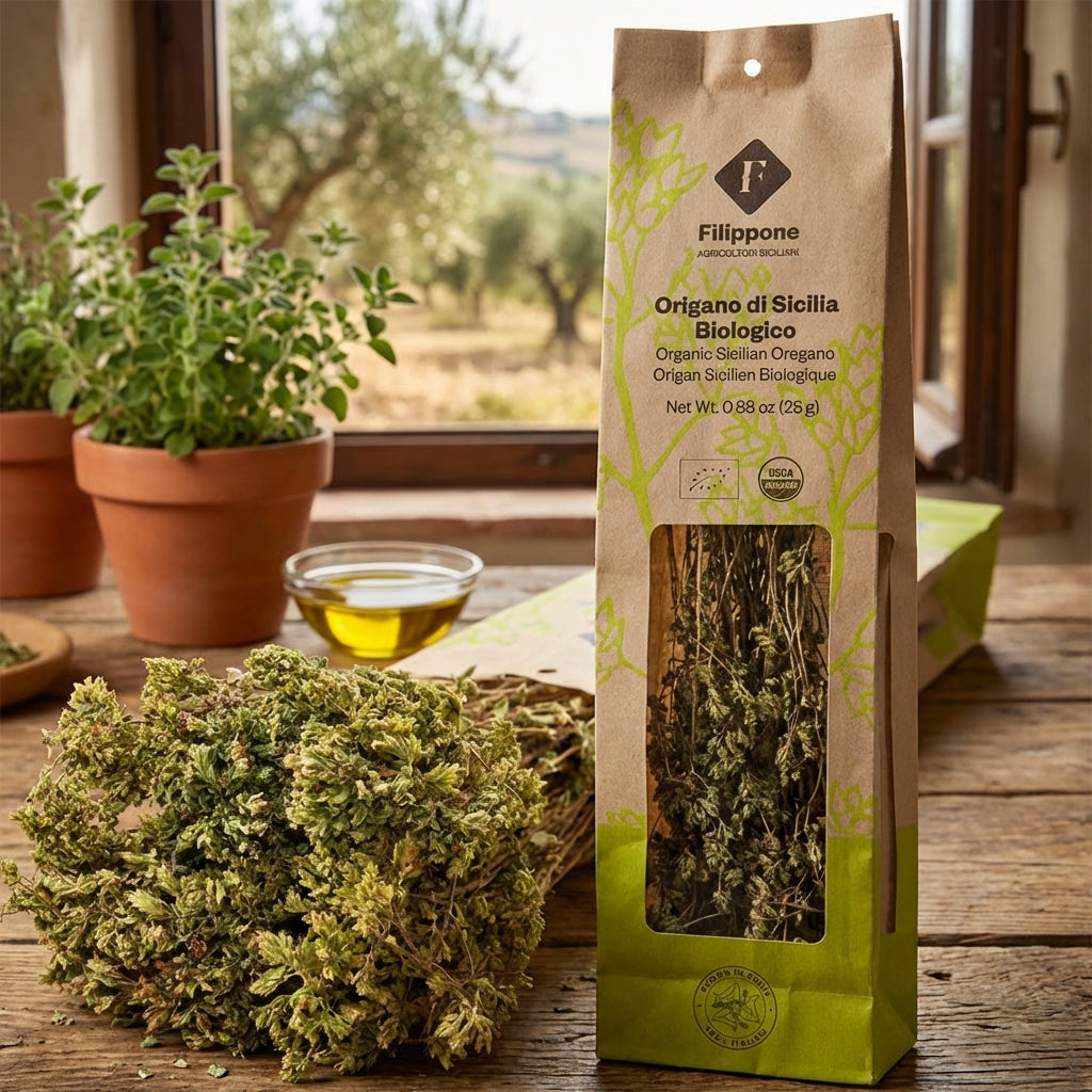 Filippone, Organic Oregano, Italian Dried Oregano Bunches, 0.88oz (25g)