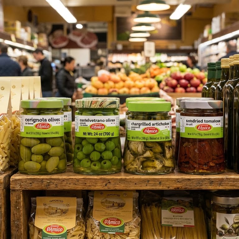 Fratelli D'Amico, Italian Olives Mix, Mediterranean Olives Mixed, 10.6 oz
