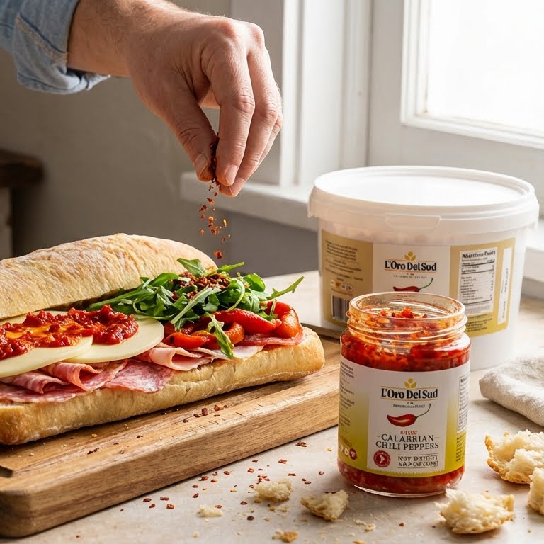 L'Oro Del Sud, Dry Calabrian Chili Red Pepper Flakes, 2.2 lb (1 kg)