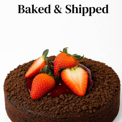 Andy Anand Chocolate Strawberry Cake 9" Gift Boxed - Fresh Cakes and Desserts Treats for Delivery - Ideal Gift - Baked Fresh Daily (2.5 lbs)