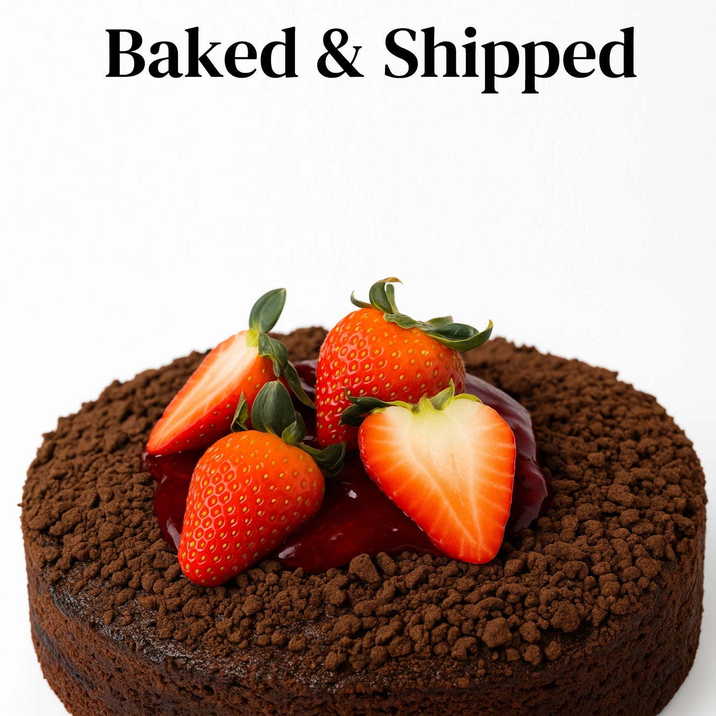 Andy Anand Gluten Free Chocolate Strawberry Cake 9" - Rich Moist And Decadent Cake for Dessert Lovers (2.5 lbs)