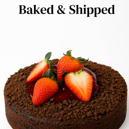 Andy Anand Gluten-Free Chocolate Strawberry Cake, 9-Inch, 2.5 lb – Freshly Baked Handcrafted for All Ages, Birthday & Celebration Gift Box